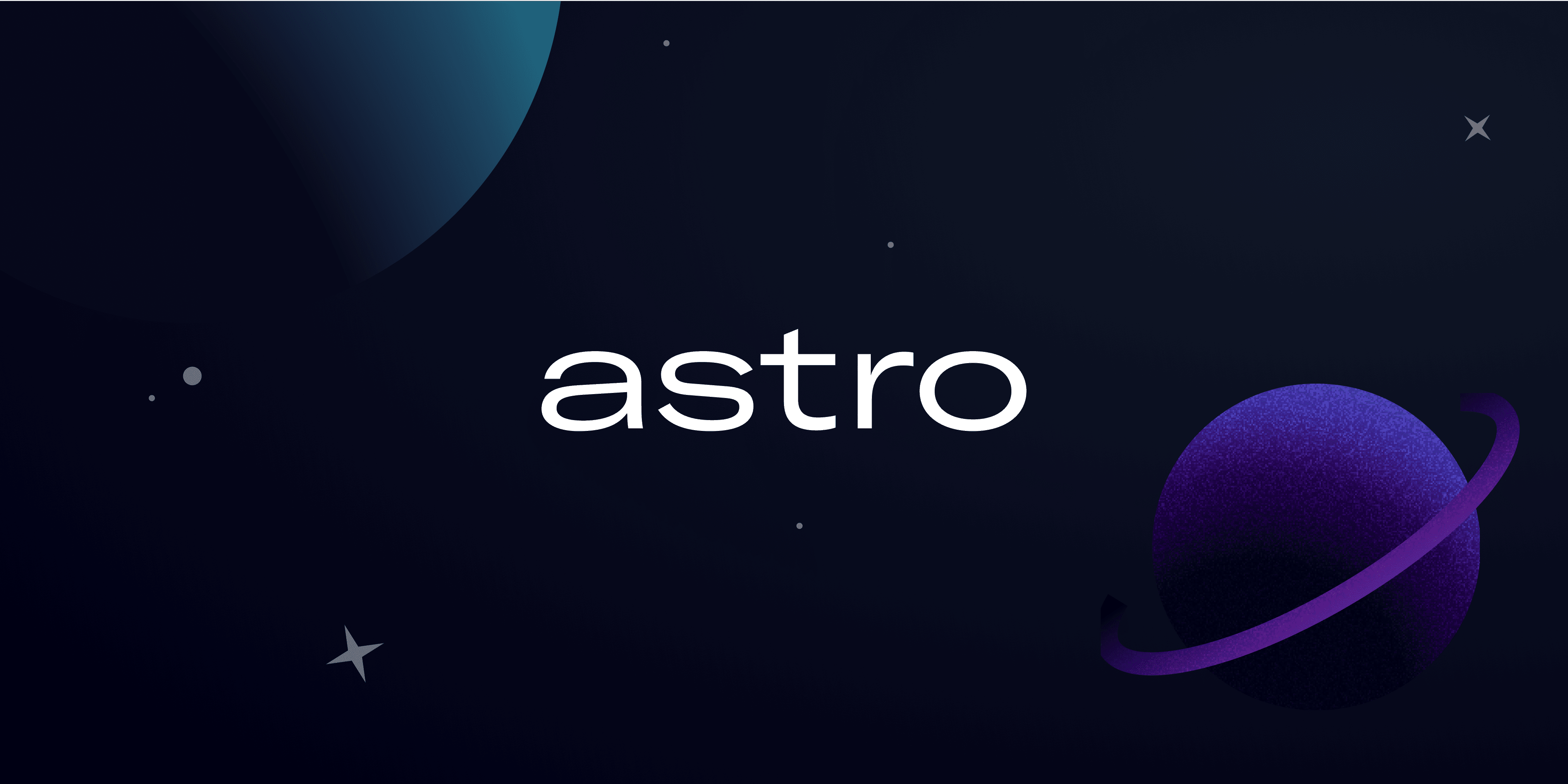 The word “astro” against an illustration of planets and stars.