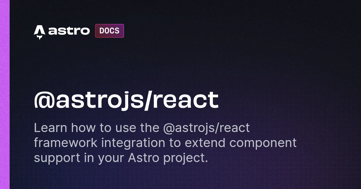 @astrojs/react