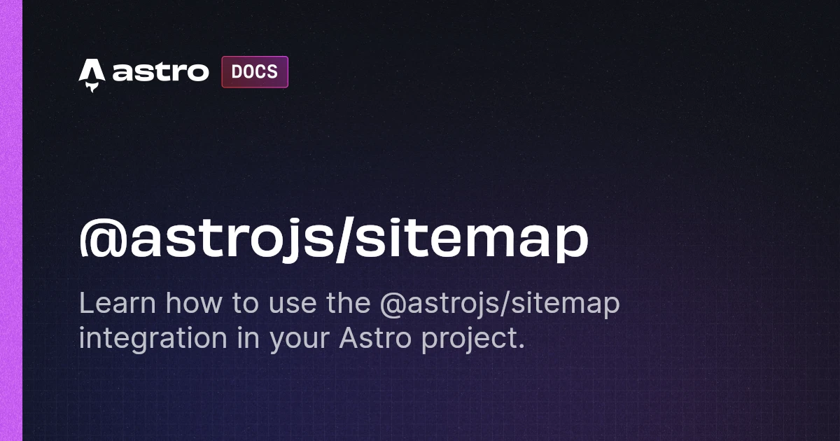 @astrojs/sitemap