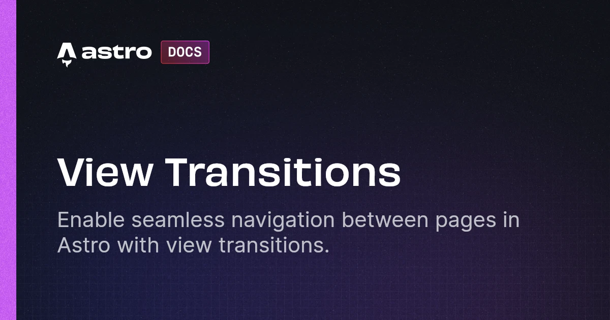 View Transitions