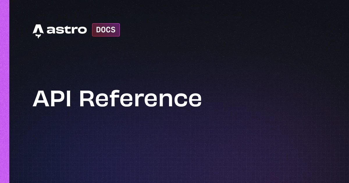 API Reference
