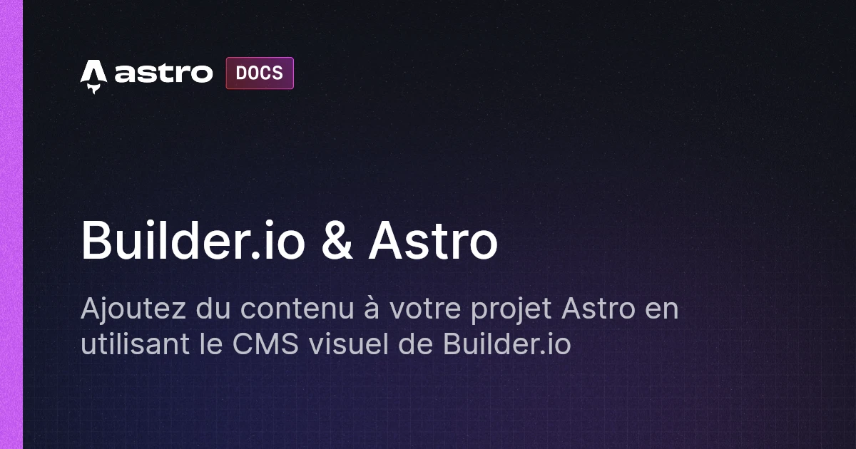 Builder.io & Astro | Docs