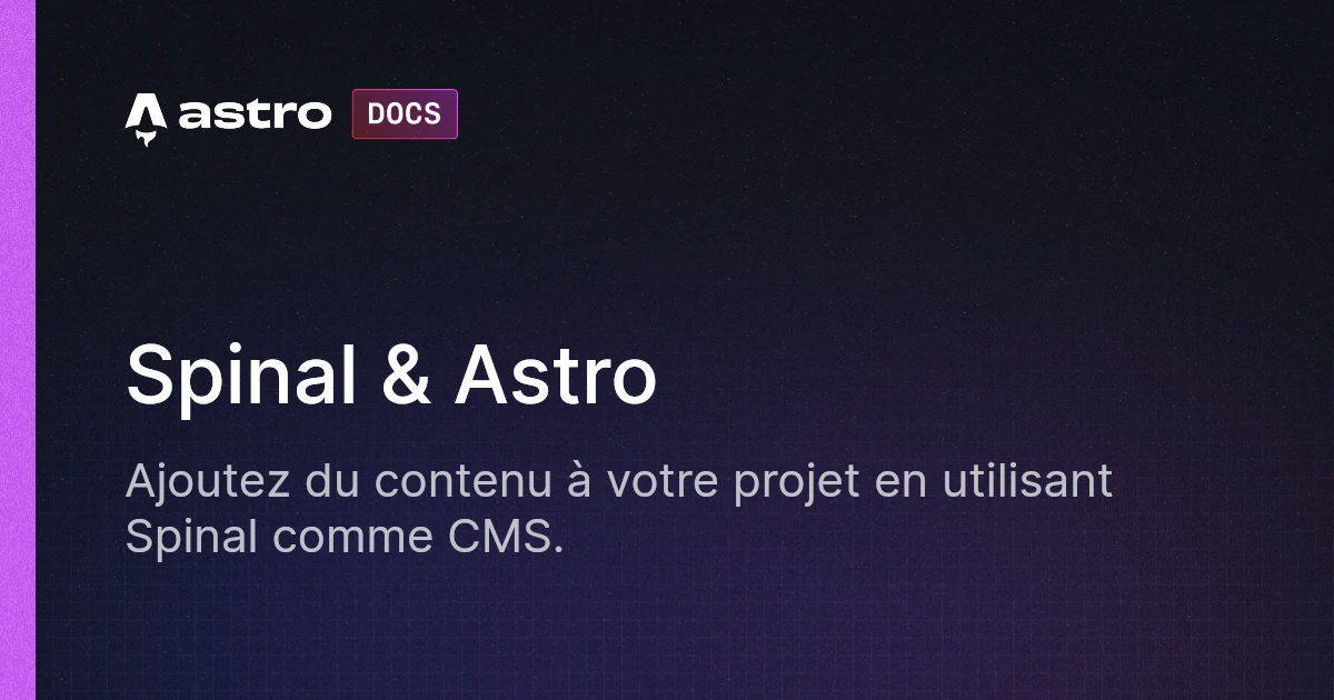 Spinal & Astro | Docs
