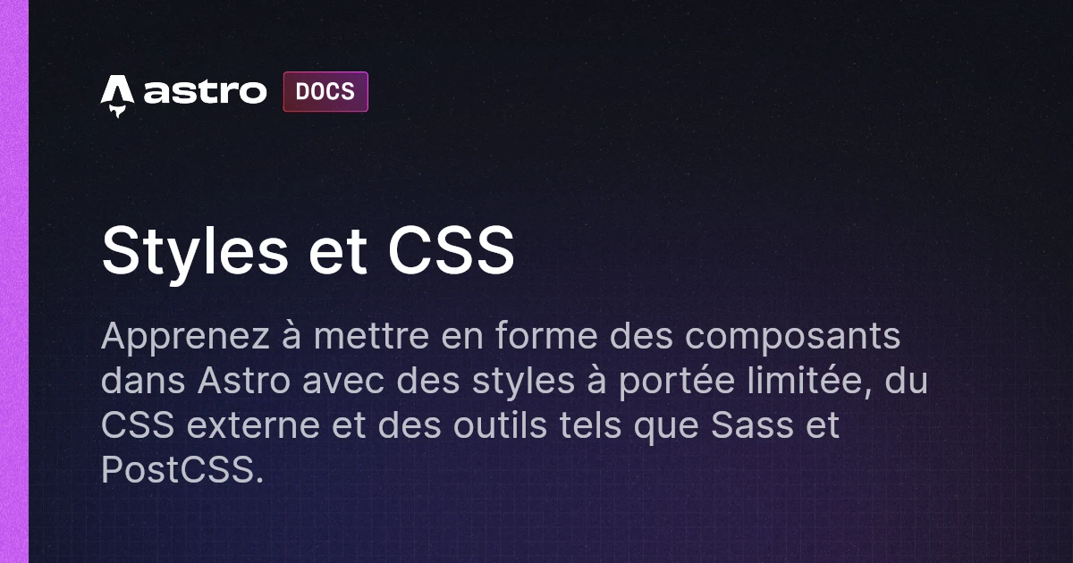 Styles et CSS | Docs